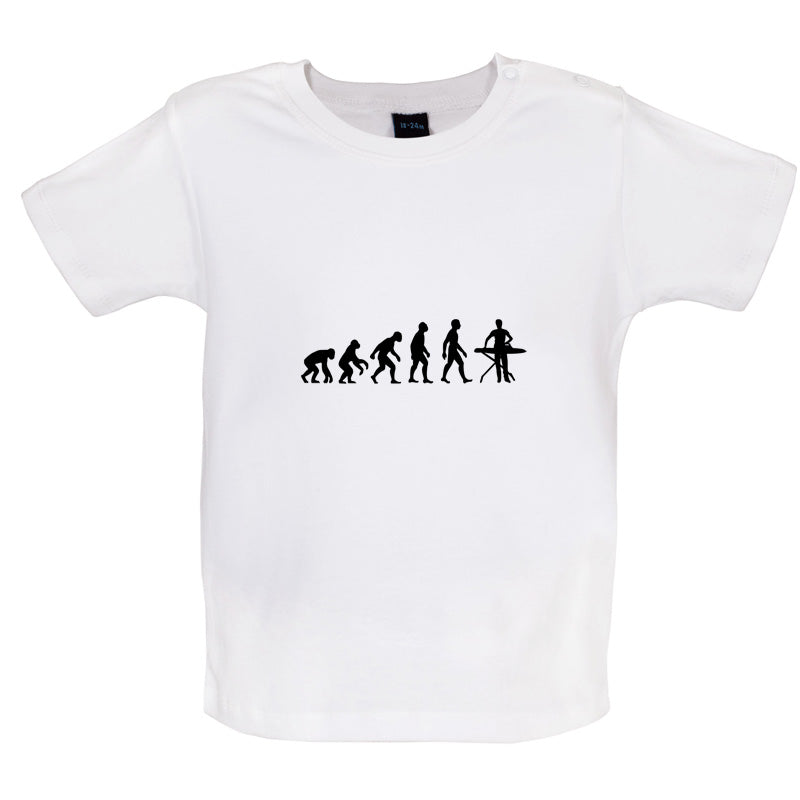 Evolution Of Man Ironing Baby T Shirt