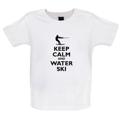 Keep Calm and Water Ski Baby T Shirt