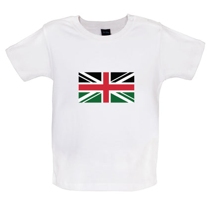 Kenya Union Jack Flag Baby T Shirt