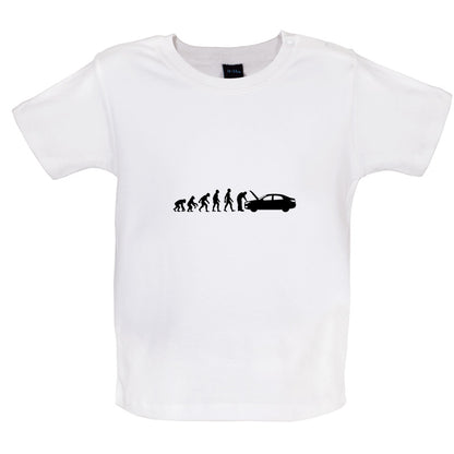 Evolution Of Man Car Mechanic Baby T Shirt