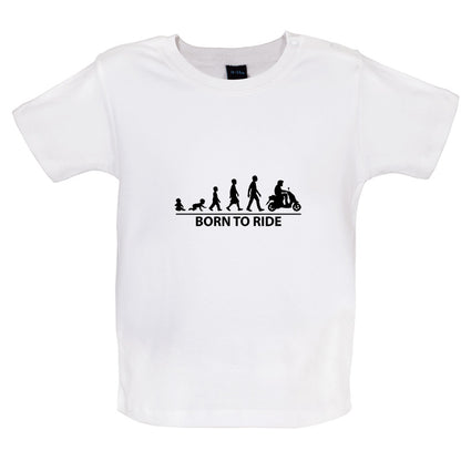 Born To Ride Moped Baby T Shirt