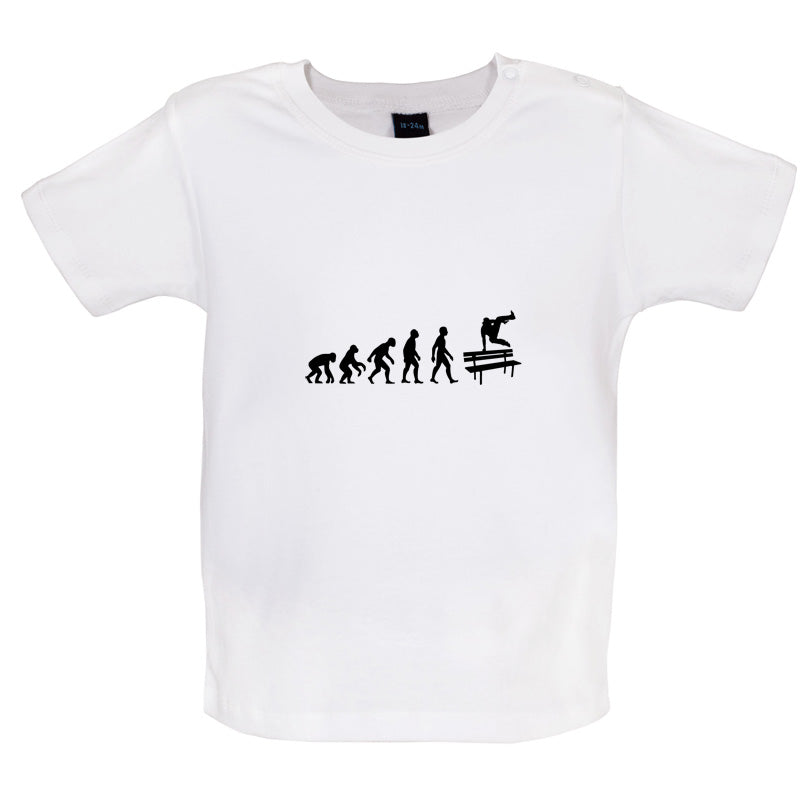 Evolution Of Man Freerunning Baby T Shirt
