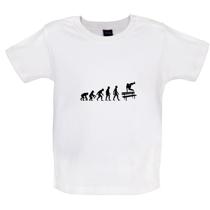 Evolution Of Man Freerunning Baby T Shirt
