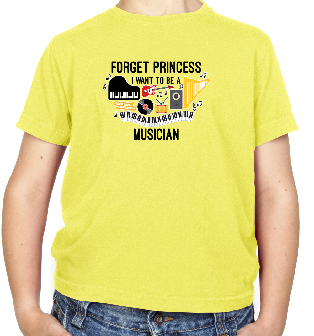 Forget Princess Musician Kids T Shirt