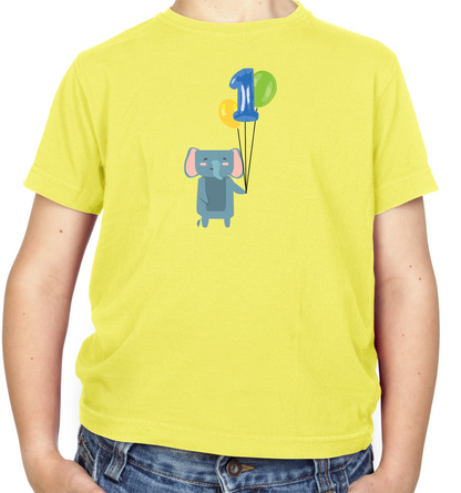 1st Birthday Elephant Kids T Shirt