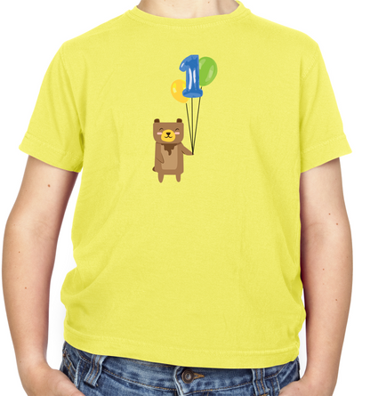 1st Birthday Bear Kids T Shirt