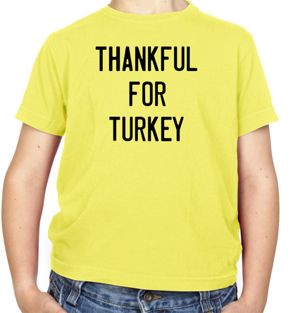 Thankful For Turkey Kids T Shirt