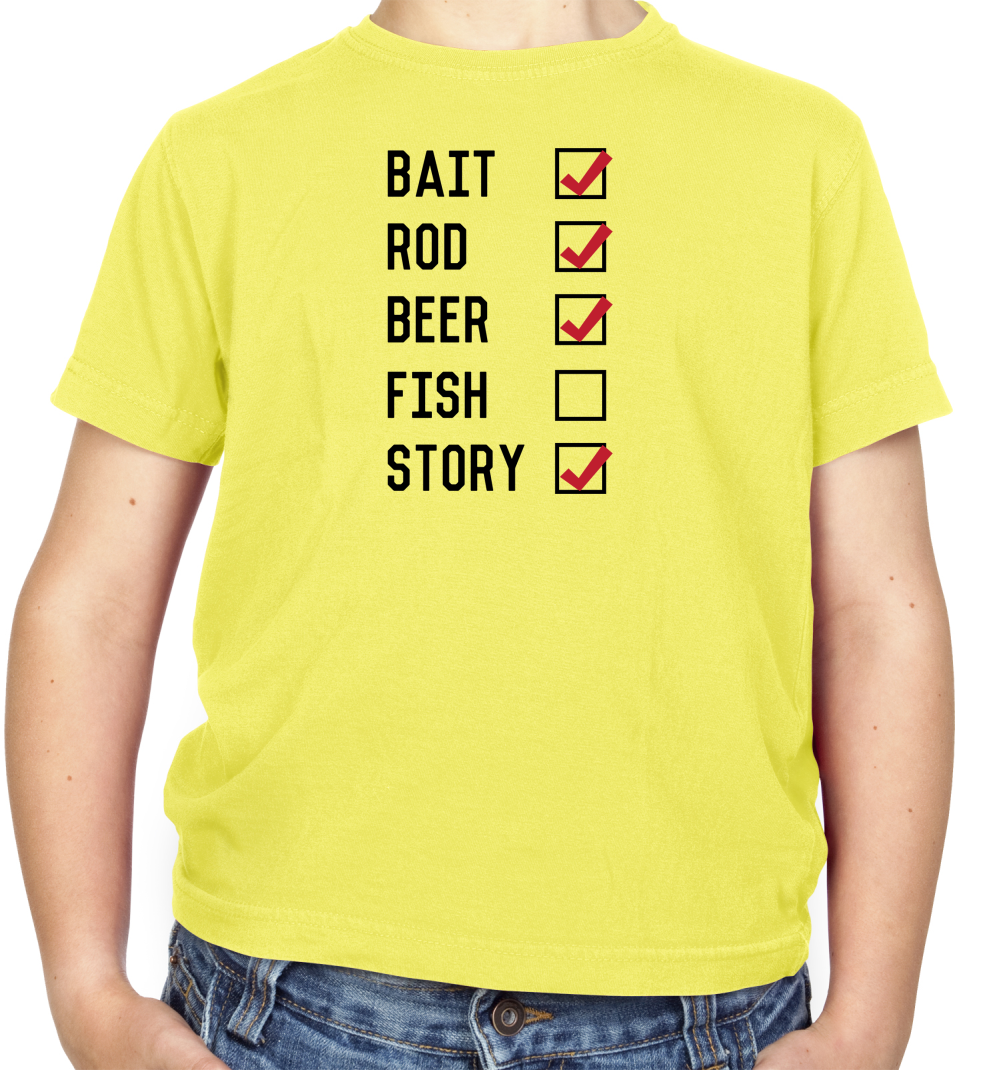 Fishing Checklist Kids T Shirt