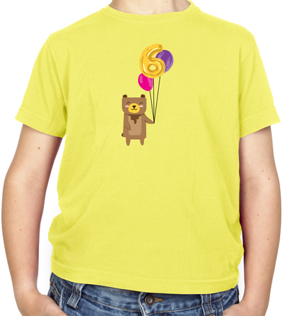 6th Birthday Bear Kids T Shirt