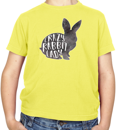 Crazy Rabbit Lady Kids T Shirt