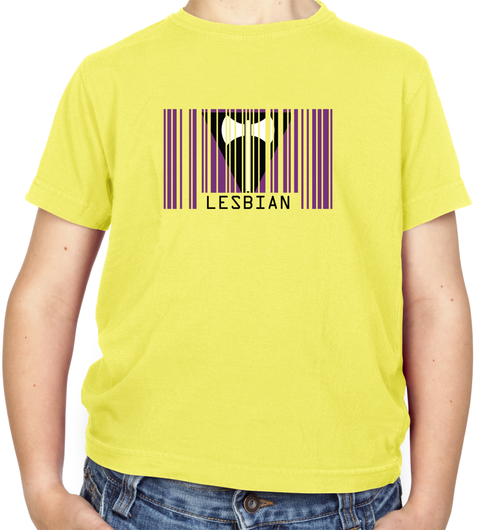 LGBT Barcode Flags - Lesbian Kids T Shirt