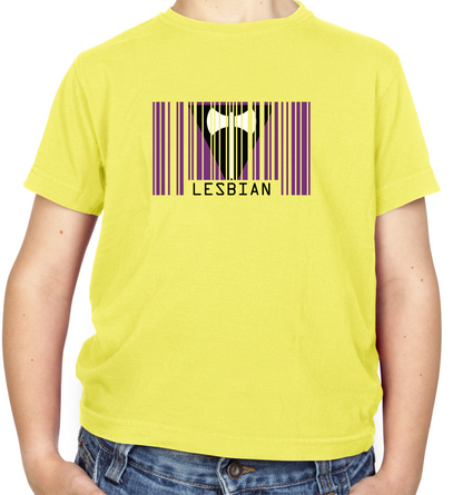 LGBT Barcode Flags - Lesbian Kids T Shirt