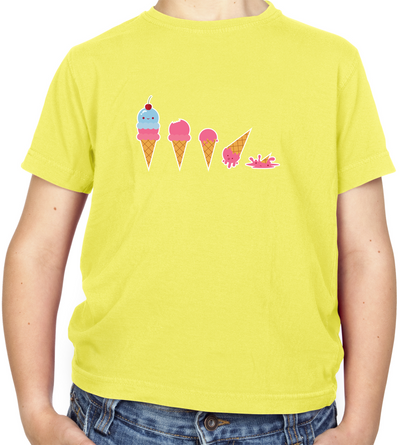 Evolution Of Ice Cream Kids T Shirt