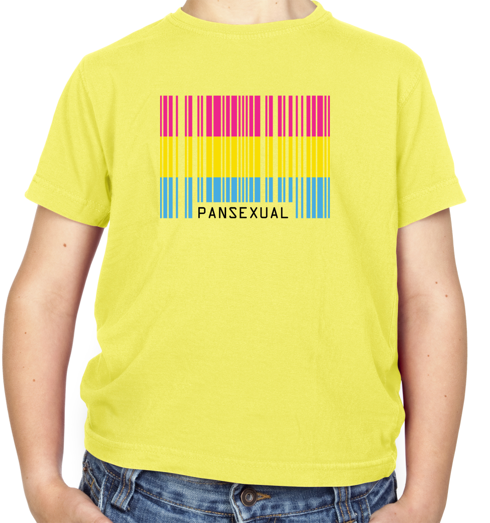 LGBT Barcode Flags - Pan Sexual Kids T Shirt