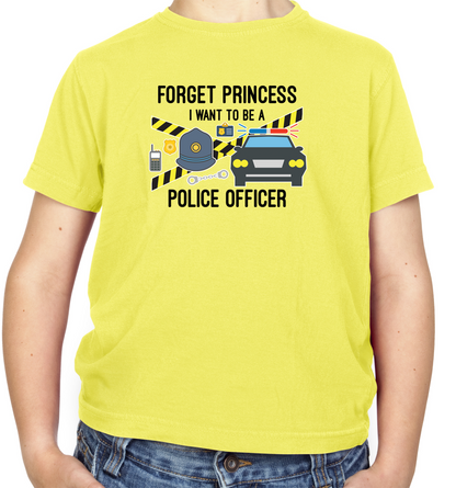 Forget Princess Police Officer Kids T Shirt