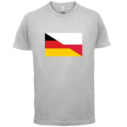 Half German Half Polish Flag T Shirt