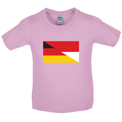 Half German Half Polish Flag Kids T Shirt