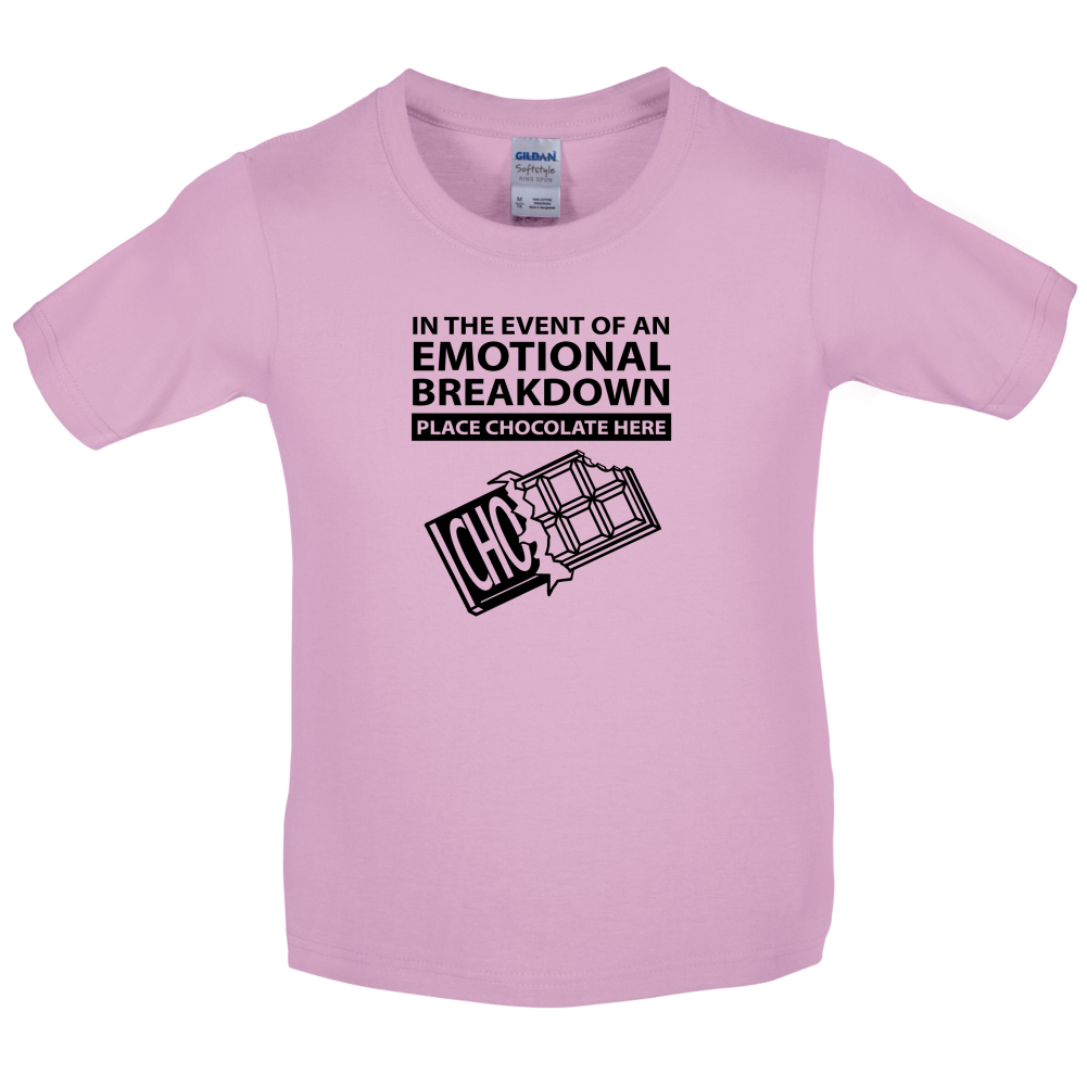 Emotional Breadown Place Chocolate Here Kids T Shirt