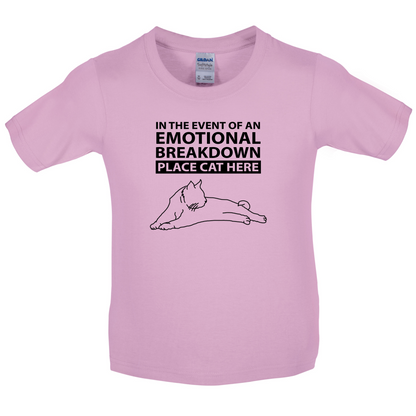 Emotional Breadown Place Cat Here Kids T Shirt