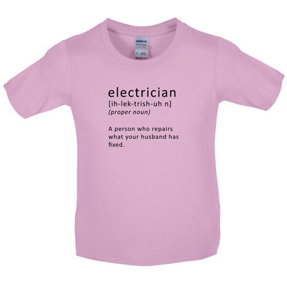 Electrician Who Repairs Kids T Shirt