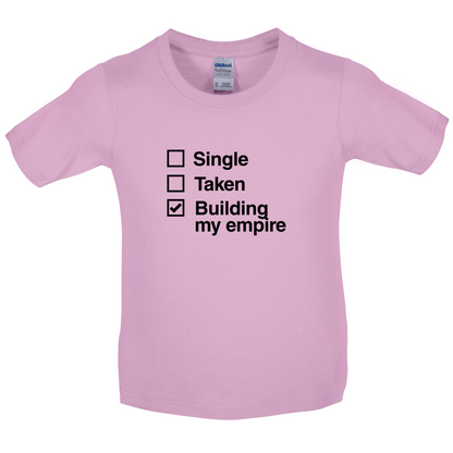Single Taken Building Empire Kids T Shirt