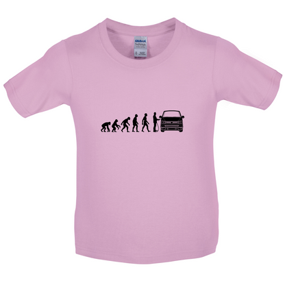 Evolution Of Man T5 Campervan Kids T Shirt