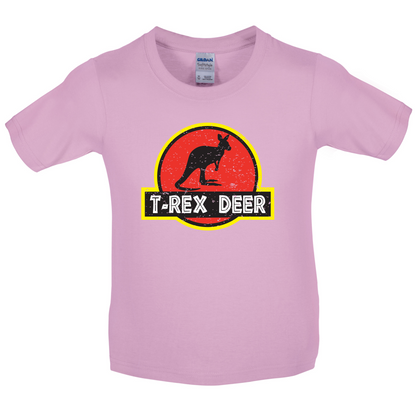 T-Rex Deer Kids T Shirt
