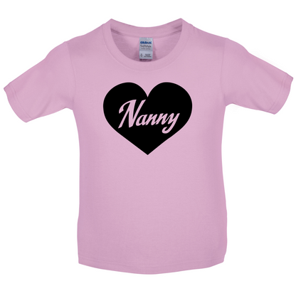 Heart Nanny Kids T Shirt
