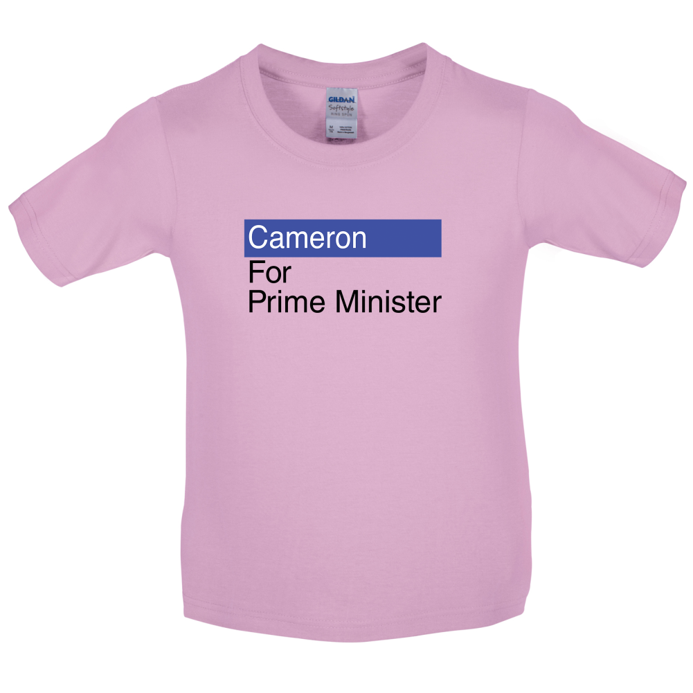 Cameron for Prime Minister Kids T Shirt