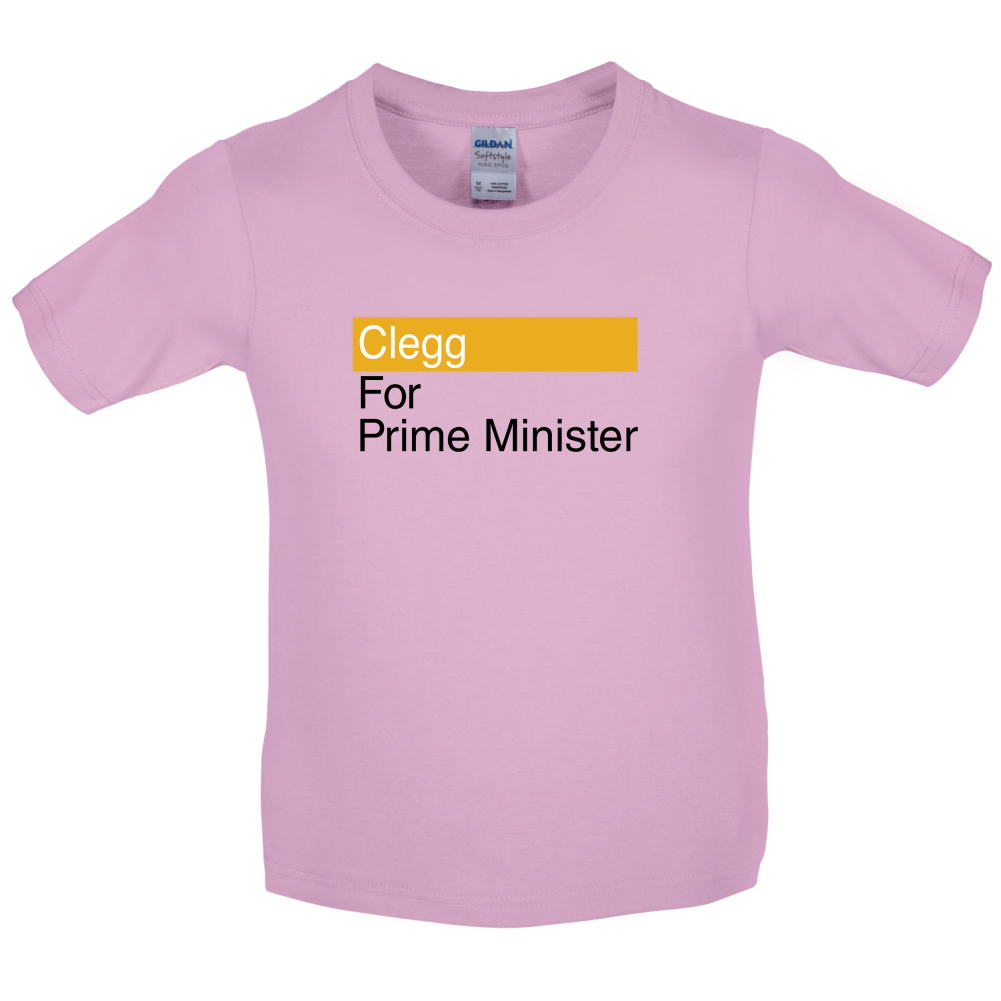 Clegg for Prime Minister Kids T Shirt