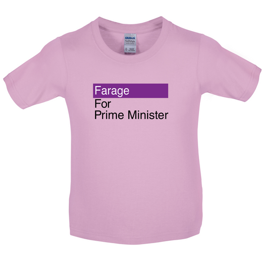Farage for Prime Minister Kids T Shirt