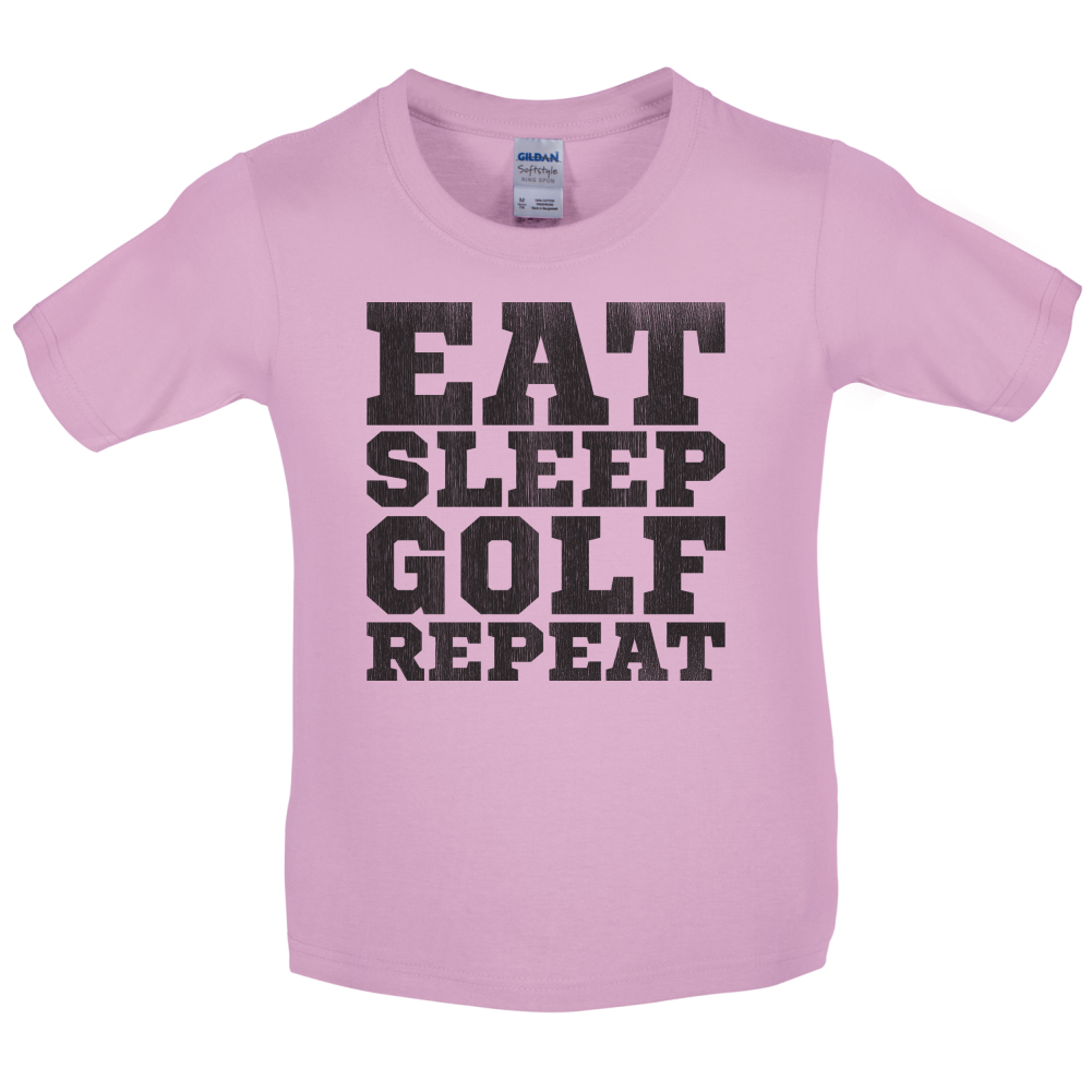 Eat Sleep Golf REPEAT Kids T Shirt