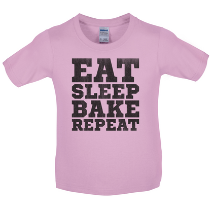 Eat Sleep Bake REPEAT Kids T Shirt