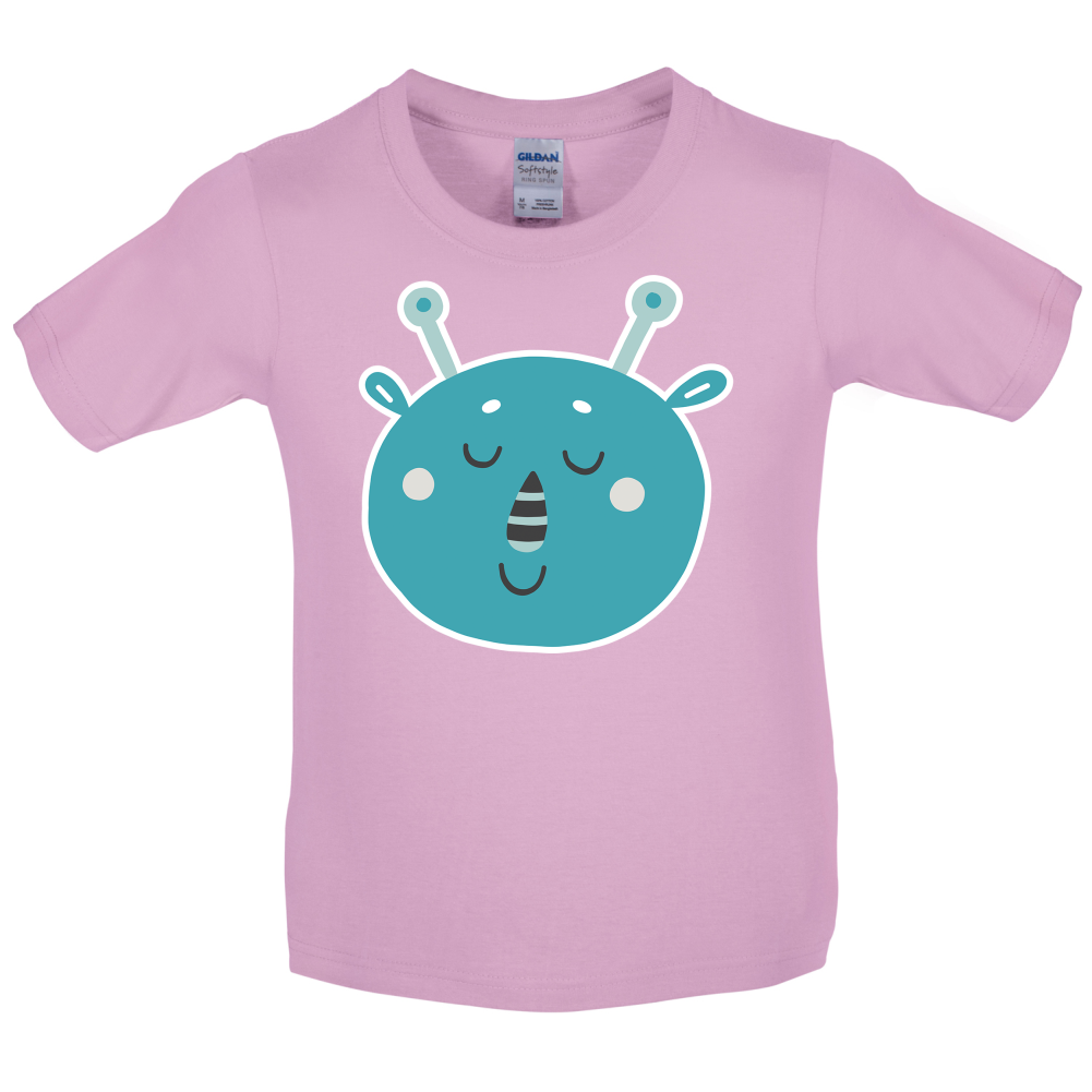 Smiley Face Martian Kids T Shirt