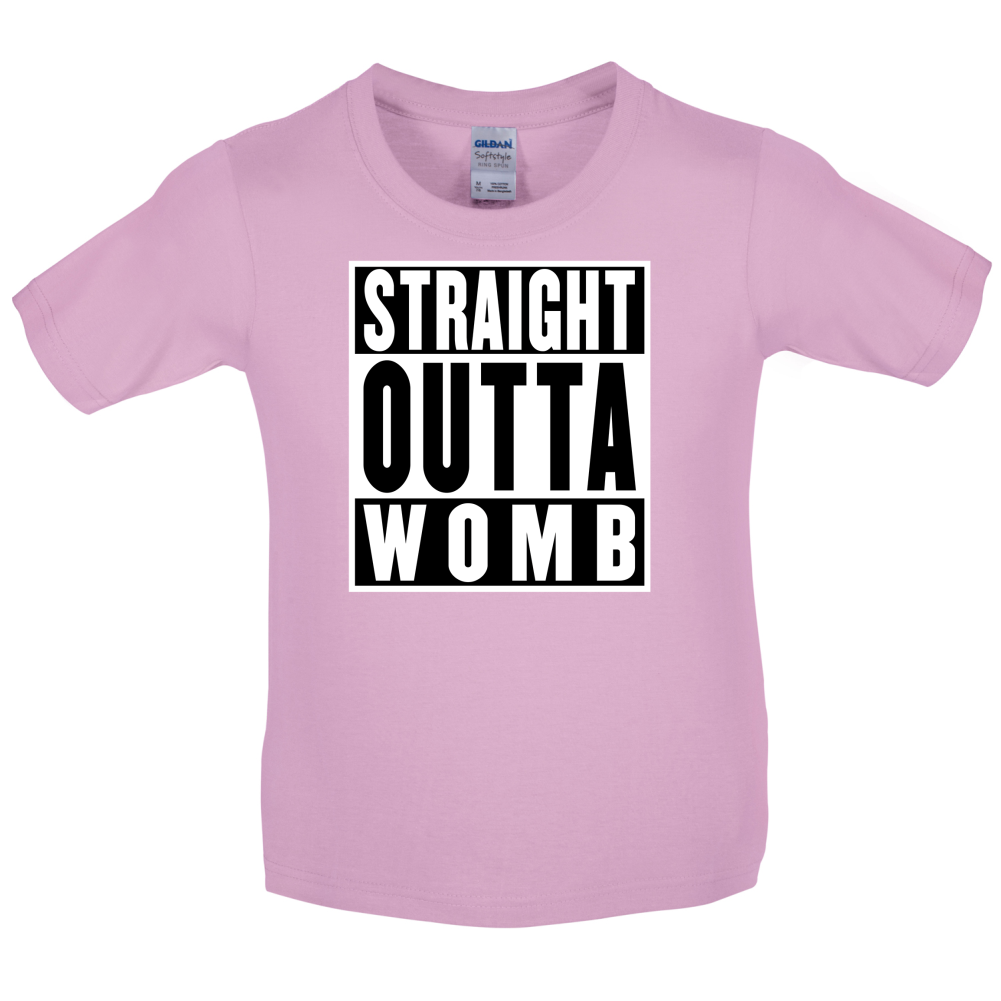 Straight Outta Womb Kids T Shirt