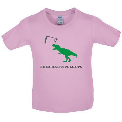 T-Rex Hates Pull-Ups Kids T Shirt