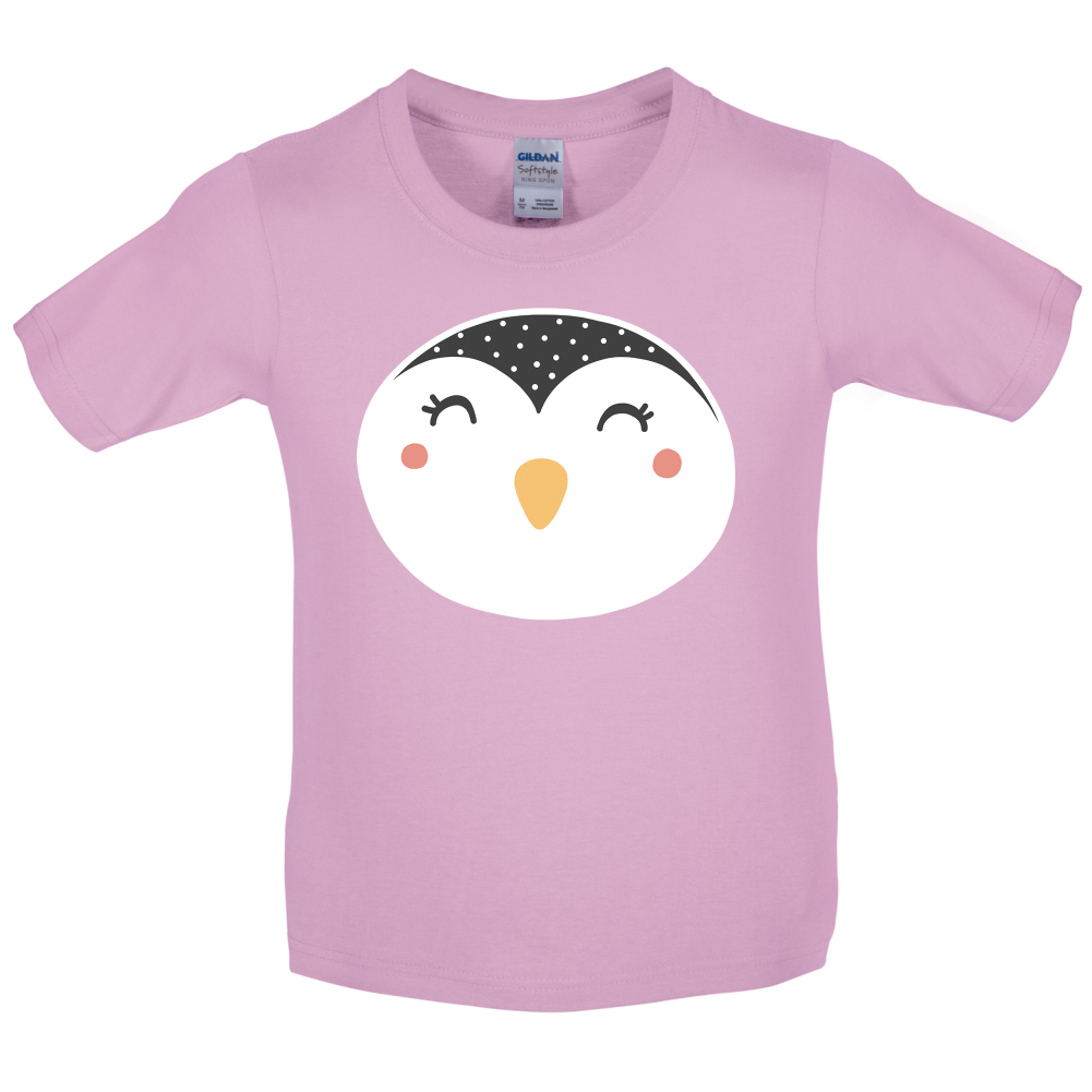 Smiley Face Penguin Kids T Shirt