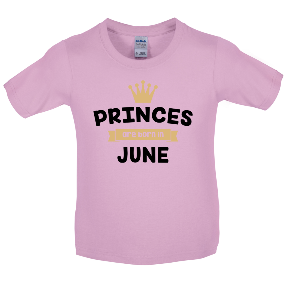 Princes Are Born In June Kids T Shirt
