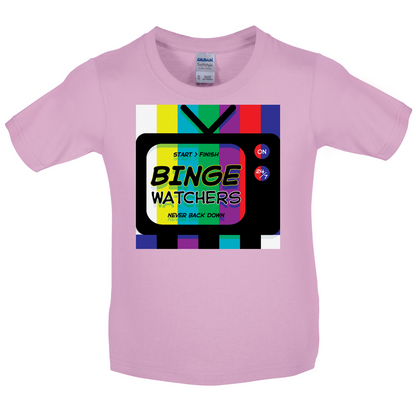 Binge Watchers Kids T Shirt