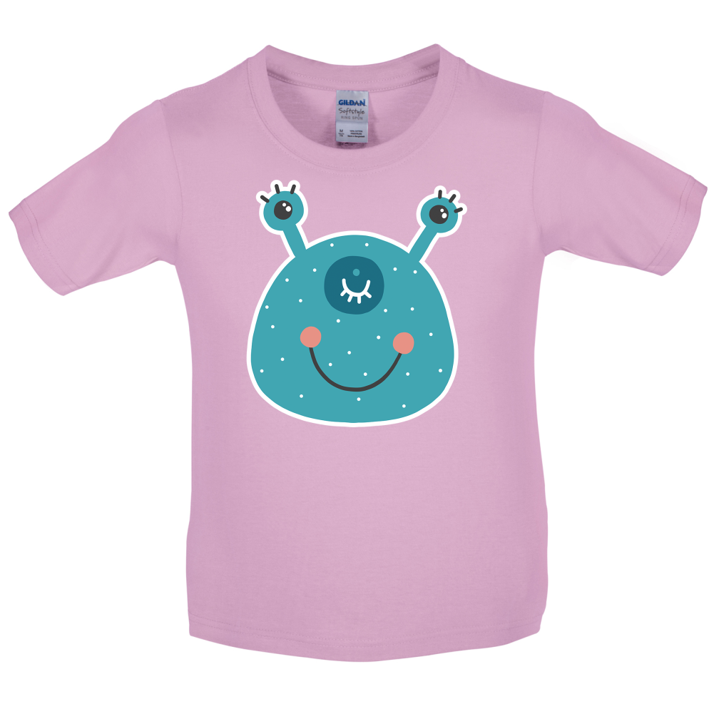 Smiley Face Alien Kids T Shirt