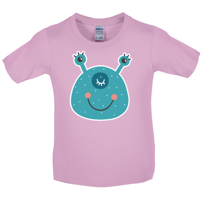 Smiley Face Alien Kids T Shirt