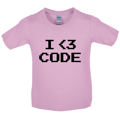 I Heart Code Kids T Shirt