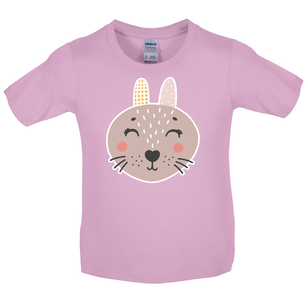 Smiley Face Mrs Rabbit Kids T Shirt