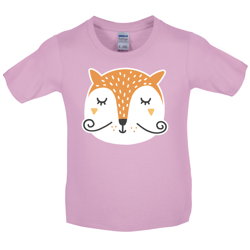 Smiley Face Mr Fox Kids T Shirt