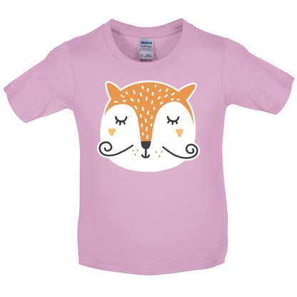 Smiley Face Mr Fox Kids T Shirt