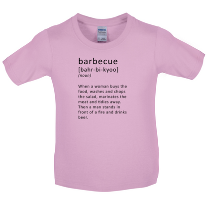 Funny Definition Barbecue Kids T Shirt