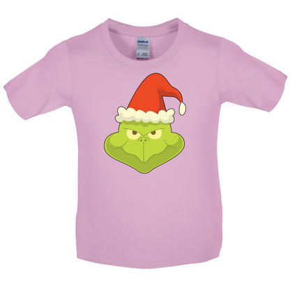 Grinch Face Kids T Shirt