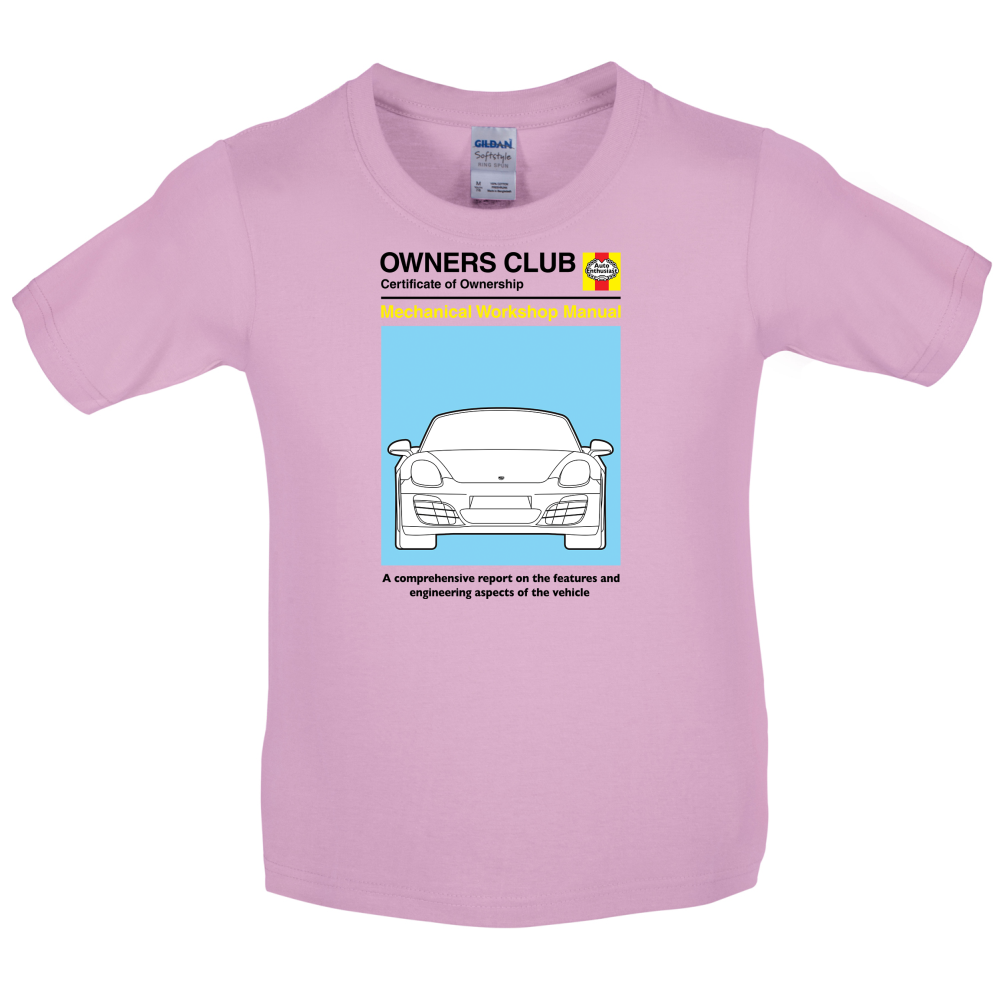 Car Owners Manual 981 Turbo Kids T Shirt