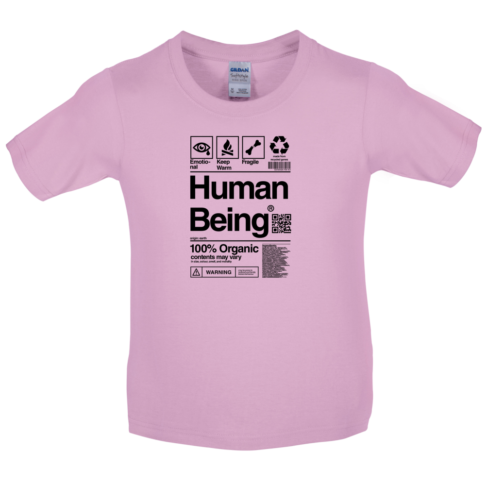 100% Organic Human Being Kids T Shirt