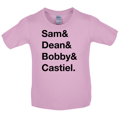 Sam & Dean & Bobby & Castiel Kids T Shirt
